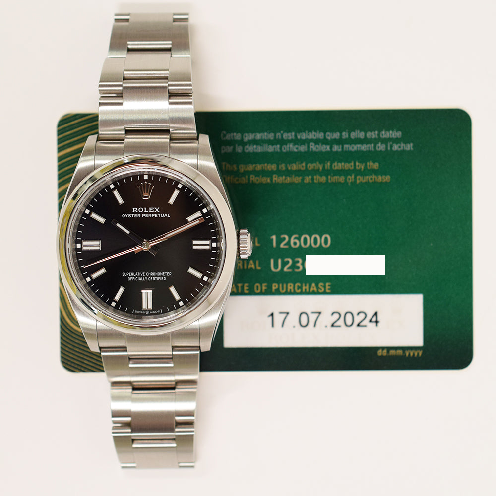 Rolex Oyster Perpetual 36mm Black Dial 126000 (2024)