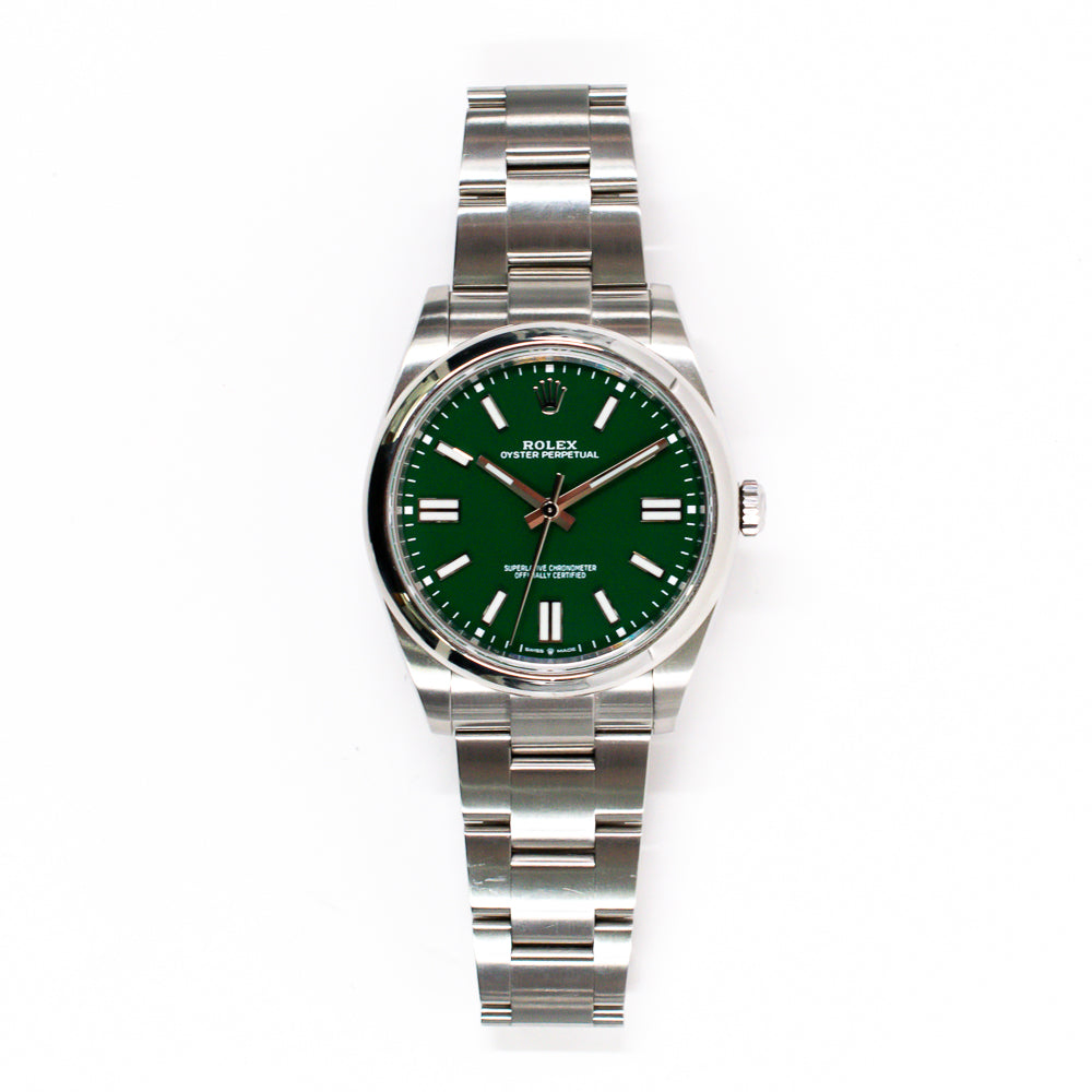 Rolex Oyster Perpetual 41mm Green Dial 124300 (2022)