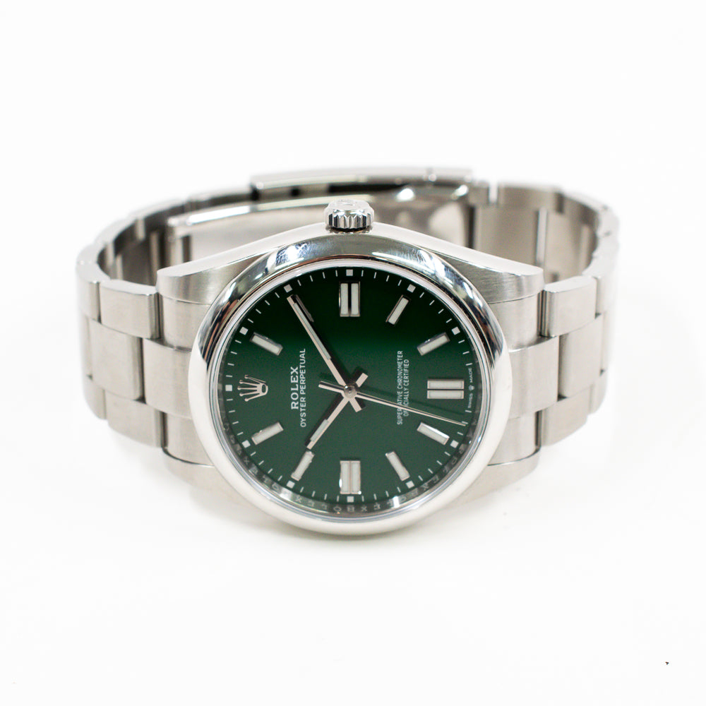 Rolex Oyster Perpetual 41mm Green Dial 124300 (2022)