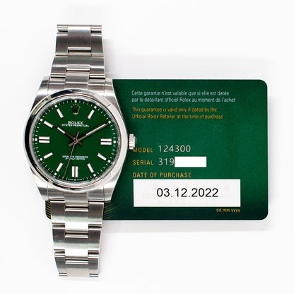 Rolex Oyster Perpetual 41mm Green Dial 124300 (2022)