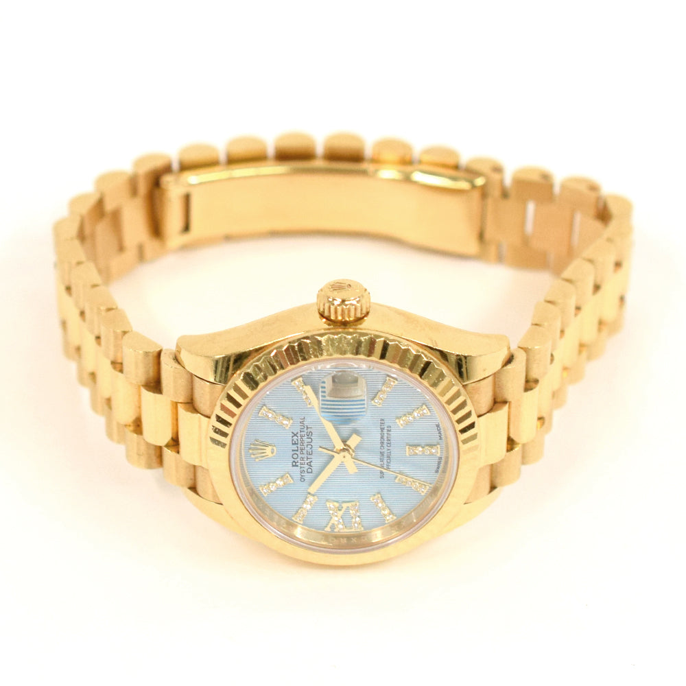 Rolex Datejust 28mm Blue Tapestry IX Diamond Dial 279178 (2022)