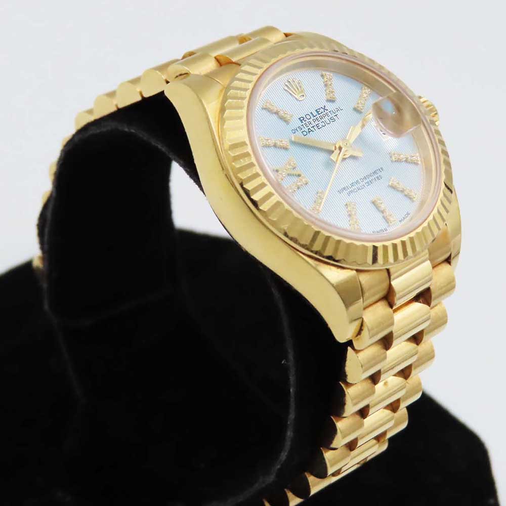 Rolex Datejust 28mm Blue Tapestry IX Diamond Dial 279178 (2022)