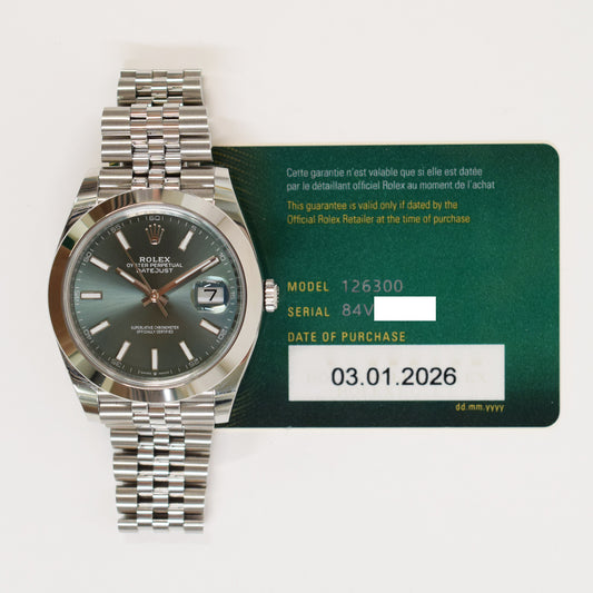 Rolex Datejust 41mm Mint Green Dial 126300 (2026)