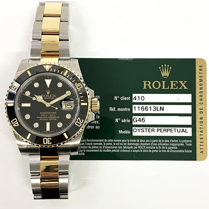 Rolex Submariner Date Black Diamond Dial 116613LN