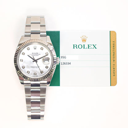 Rolex Datejust 41mm White Dial 126334 (2021)