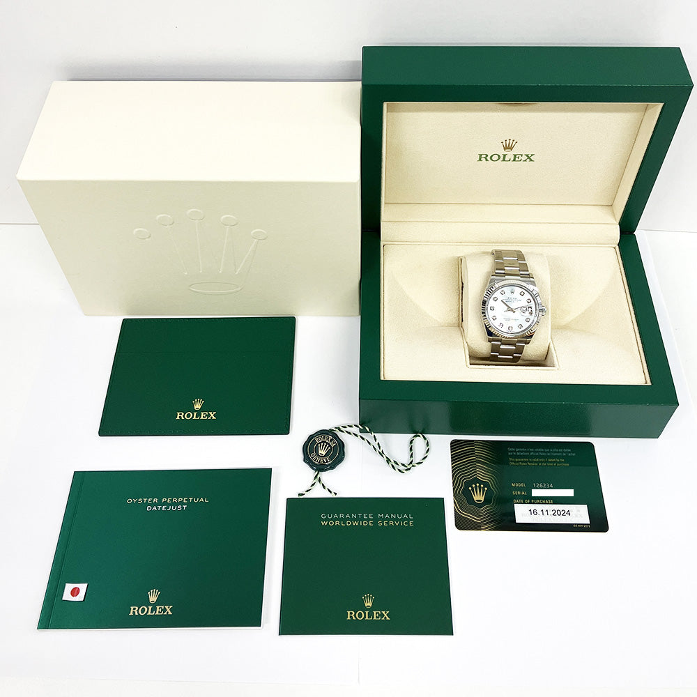 Rolex Datejust 36mm White Mop Diamond Dial 126234