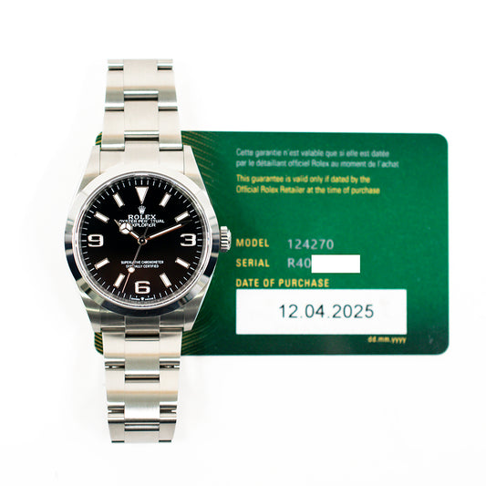 Rolex Explorer 36mm Black Dial 124270 (2025)