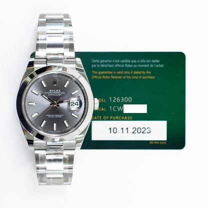 Rolex Datejust 41mm Slate Dial 126300 (2023)