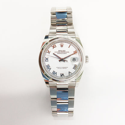Rolex Datejust 36mm White Roman Dial 126200 (2021)