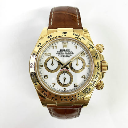 Rolex Daytona White Arabic Dial 116518