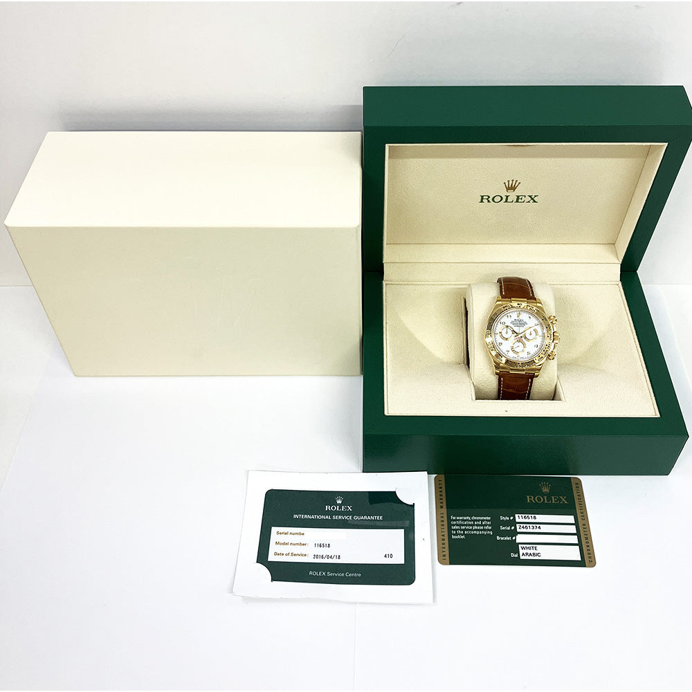 Rolex Daytona White Arabic Dial 116518