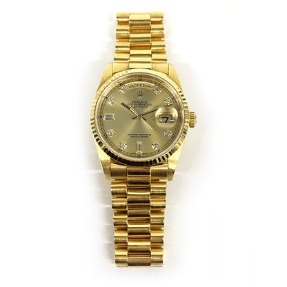 Rolex Day-Date 36mm Champagne Diamond 18238A