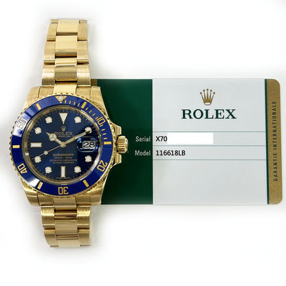 Rolex Submariner Date Blue Dial 116618LB