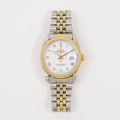 Rolex Oyster Perpetual Datejust White Roman Dial 16233 (1990)