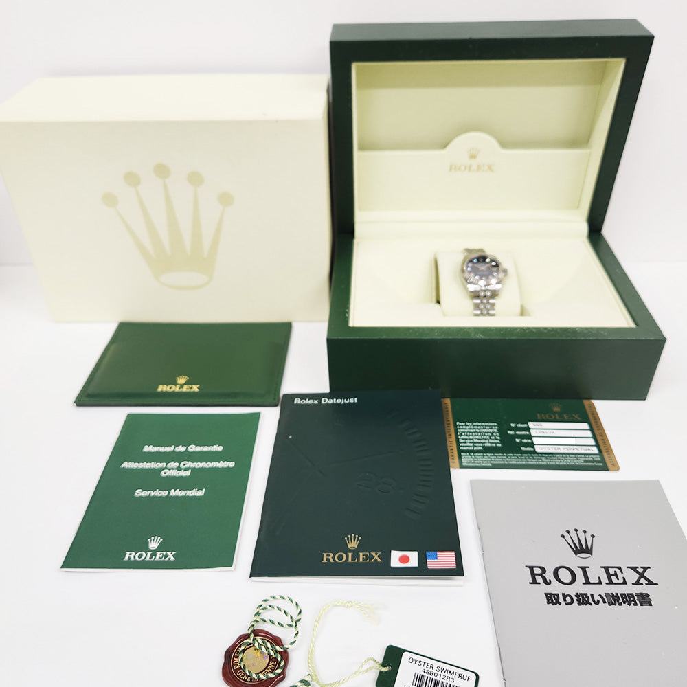 Rolex Lady-Datejust Black Diamond Dial 179174G