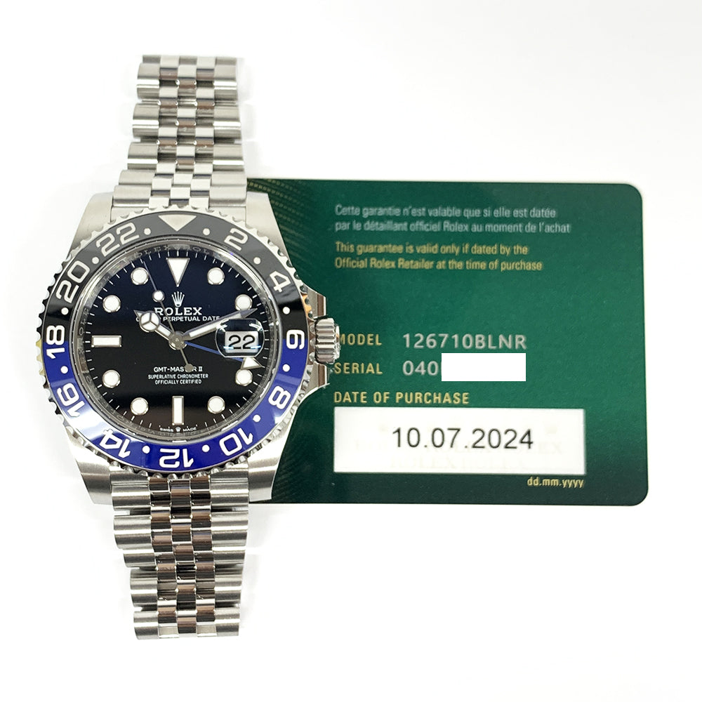 Rolex GMT-Master II "The Batman" Stainless Steel Jubilee 126710BLNR