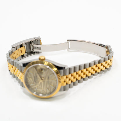 Rolex Datejust 36mm Champagne Palm Motif Dial 126233 (2019)
