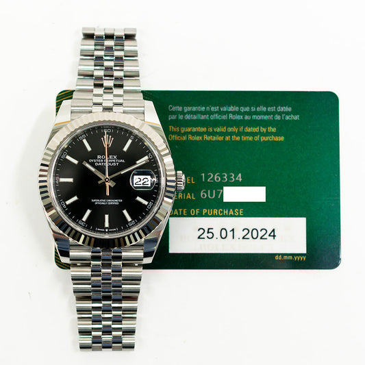 Rolex Datejust 41mm Black Dial 126334 (2024)