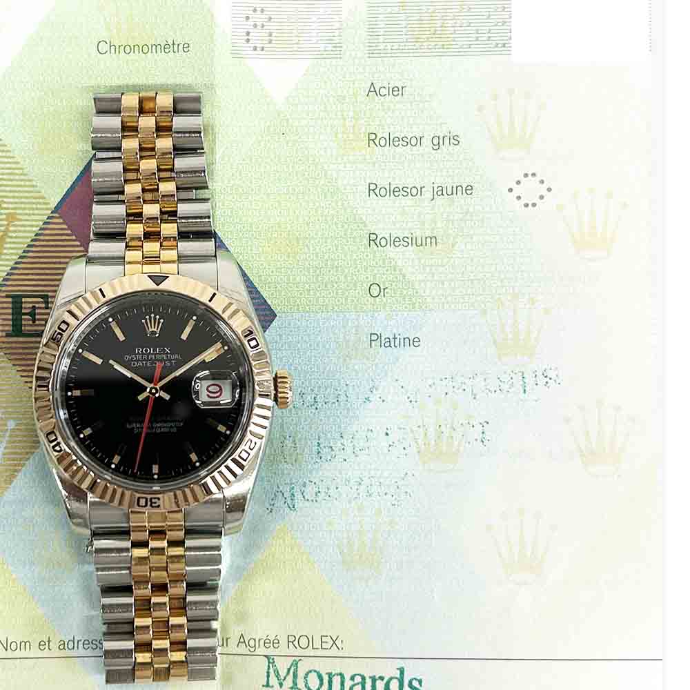 Rolex Datejust 36mm Black Jubilee Dial 116261