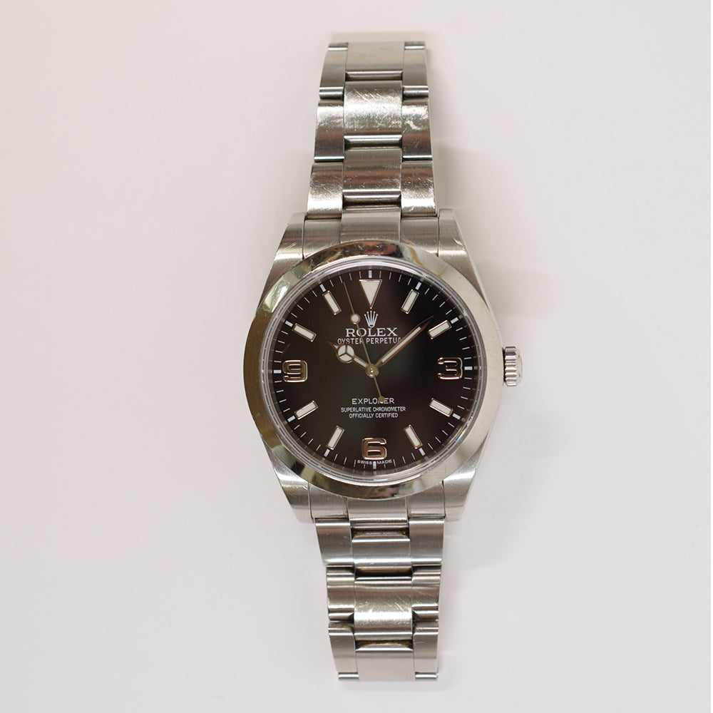 Rolex Explorer 39mm Black  Dial 214270 (2014)