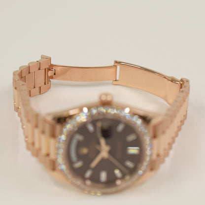 Rolex Day-Date 40mm Chocolate Diamond Dial 228345RBR (2019)