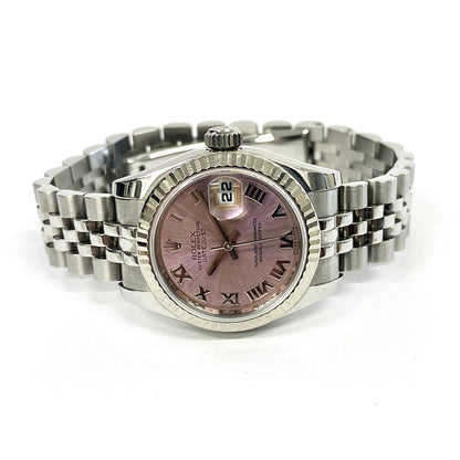 Rolex Lady-Datejust Pink Roman Dial 179174