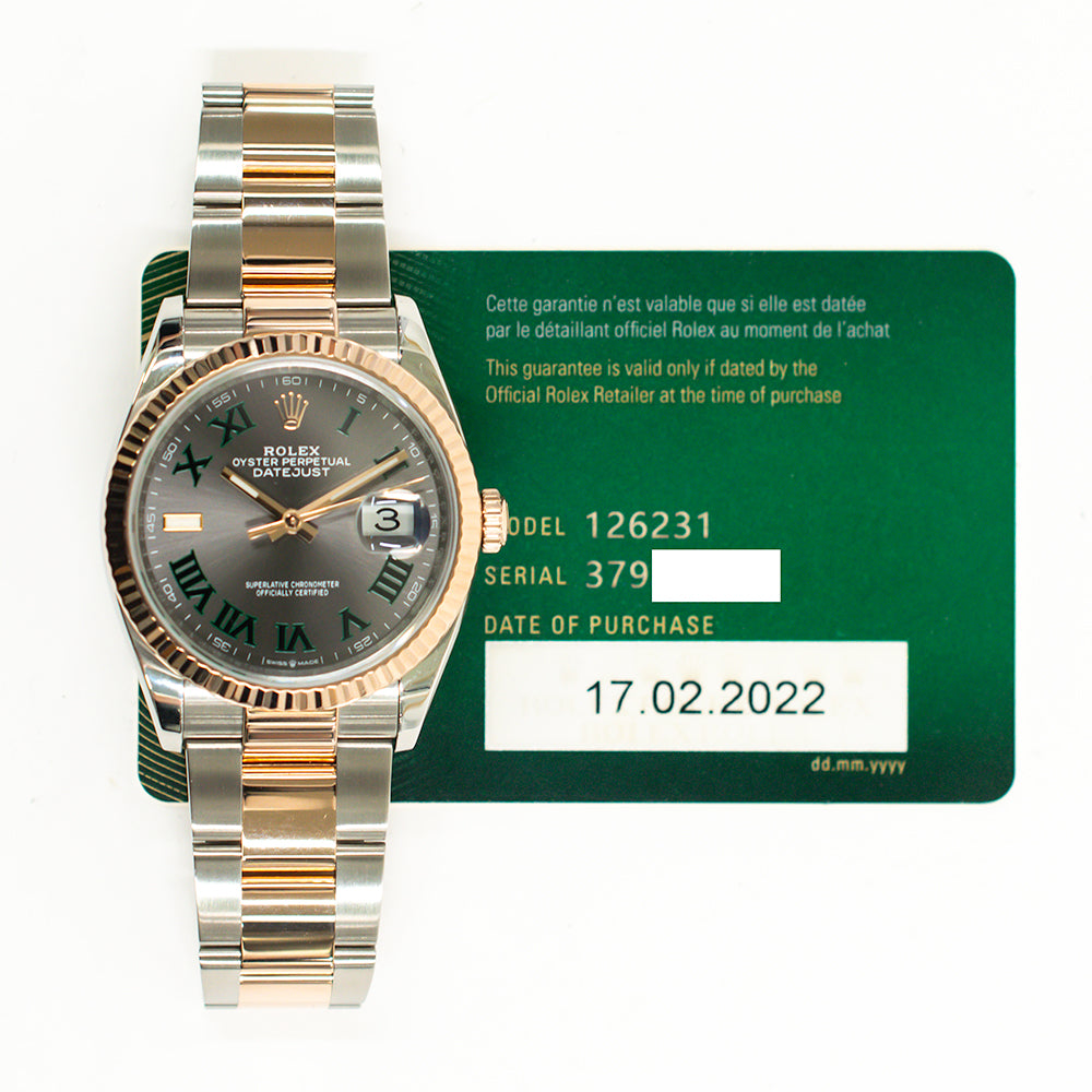 Rolex Datejust 36mm Wimbledon Dial 126231 (2022)