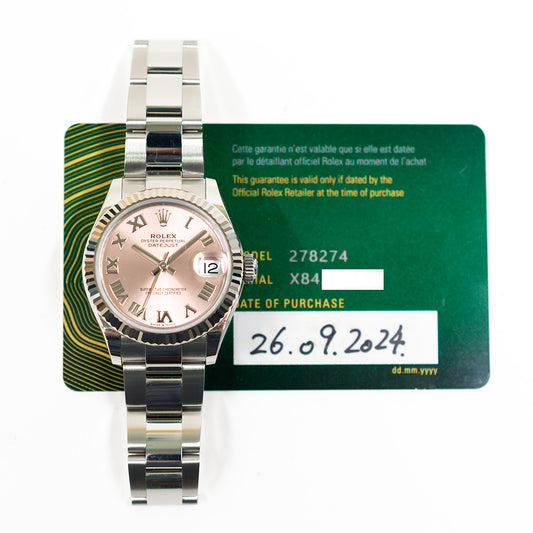 Rolex Datejust 31mm Pink Roman Dial 278274 (2024)