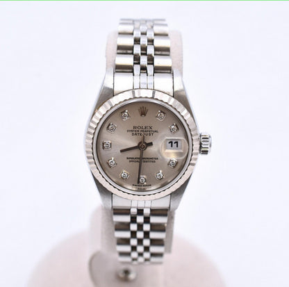 Rolex Datejust 26mm Silver Diamond Dial 79174G (2003)