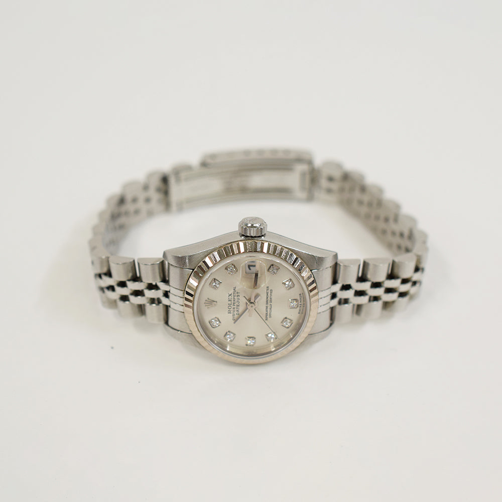 Rolex Datejust 26mm Silver Diamond Dial 79174G (2003)