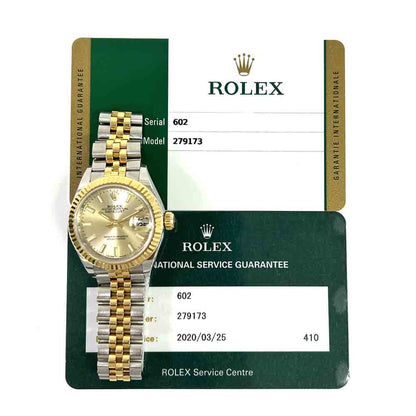 Rolex Lady-Datejust 28mm Champagne Dial 279173