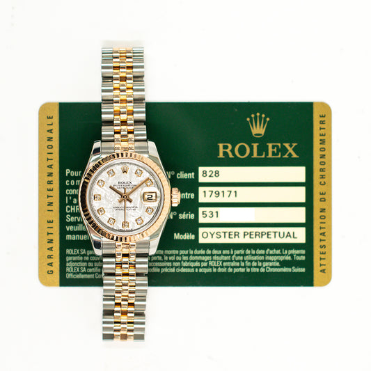 Rolex Datejust 26mm Meteorite Diamond Dial 179171G (2013)