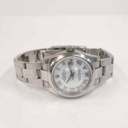 Rolex Datejust 26mm White Roman Dial 179160