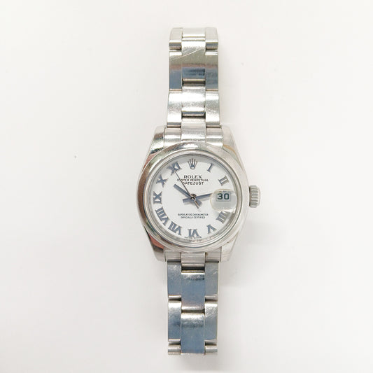 Rolex Datejust 26mm White Roman Dial 179160