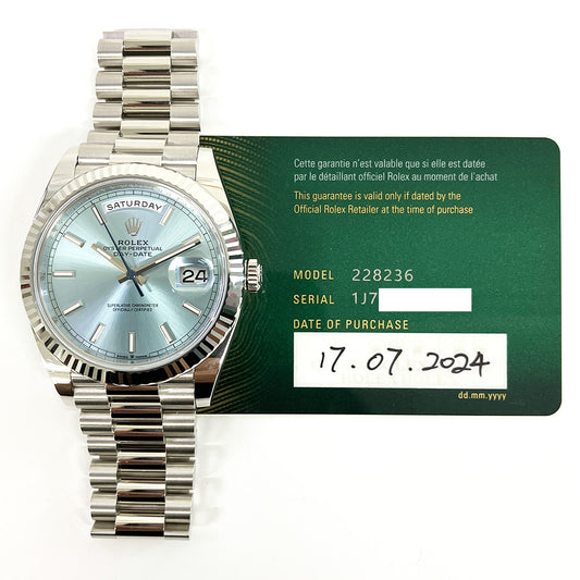 Rolex Day-Date 40mm Ice Blue Dial 228236