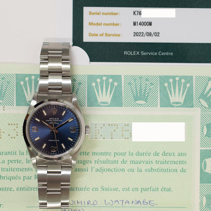 Rolex Air-King 34mm Blue Dial 14000M (2003)