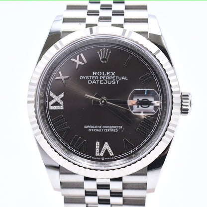 Rolex Datejust 36mm Brown Roman "VI&IX" Diamond Dial 126234 (2026)