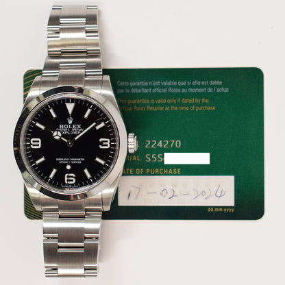 Rolex Explorer 40mm Black Dial 224270 (2024)