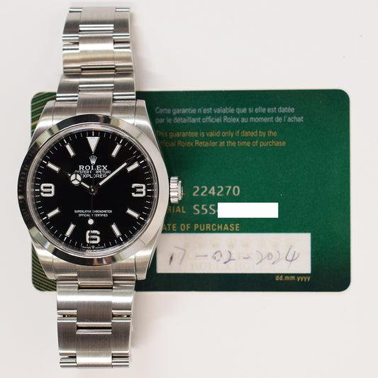 Rolex Explorer 40mm Black Dial 224270 (2024)