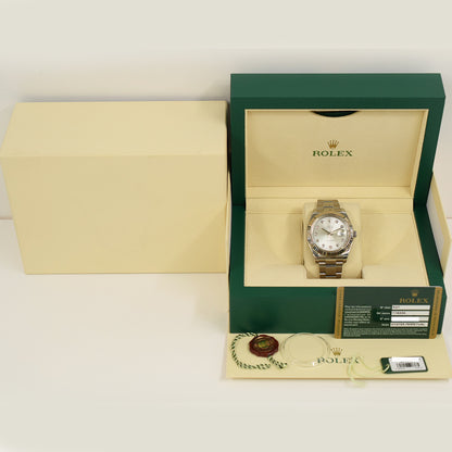 Rolex Datejust II Silver Diamond Dial 116334G (2010)