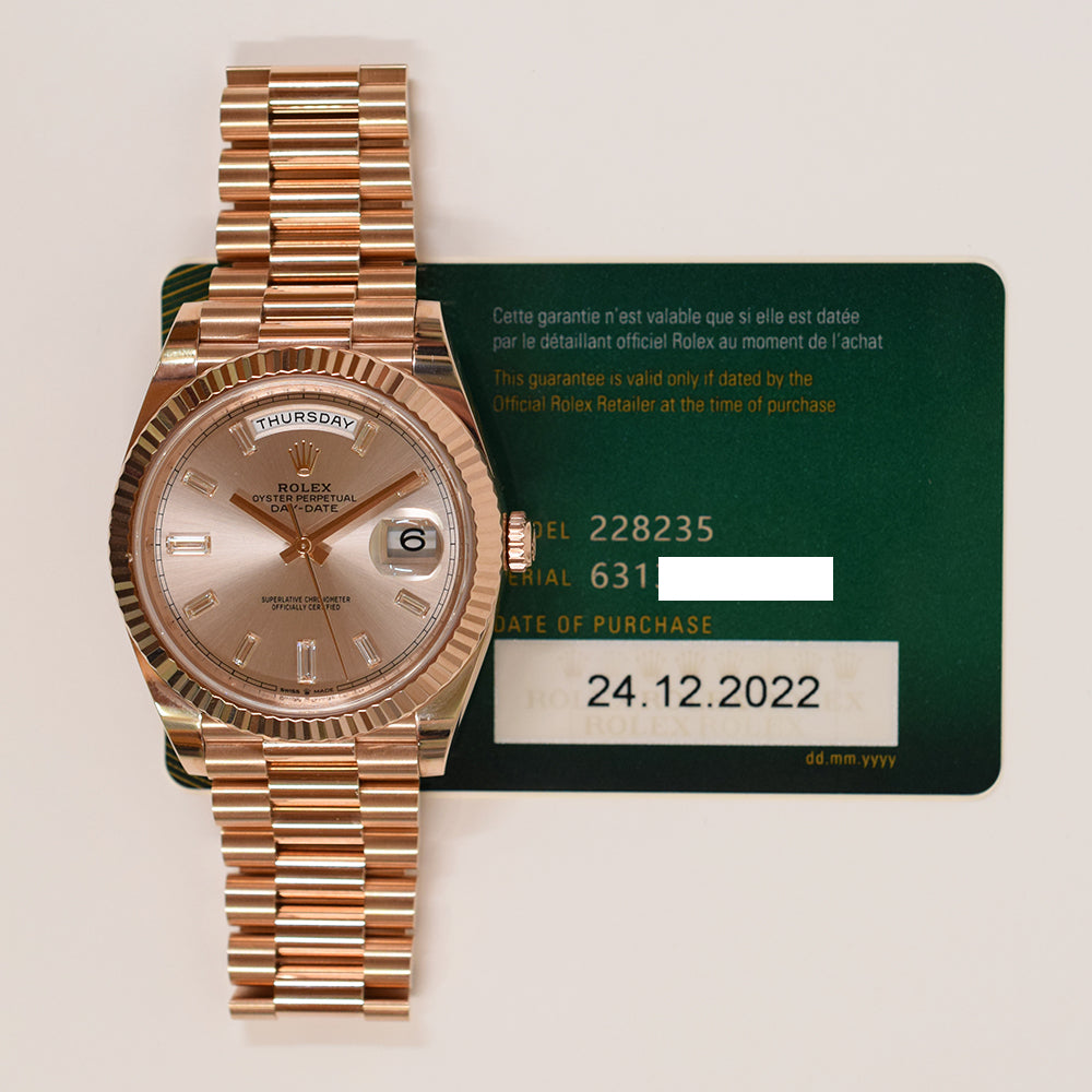 Rolex Day-Date Sundust Diamond Dial 228235A (2022)