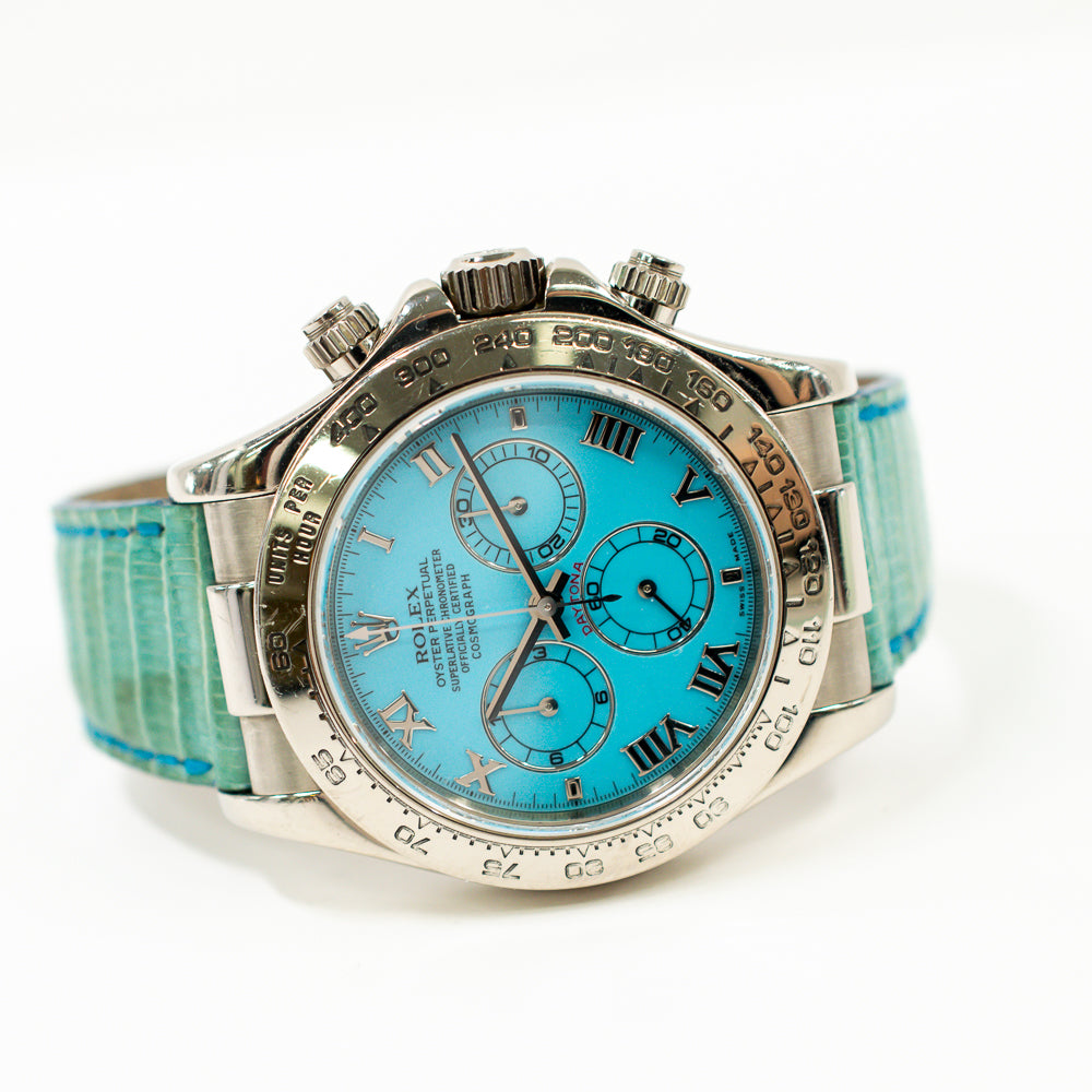 Rolex Daytona Turquoise Roman Dial 116519 (2002)