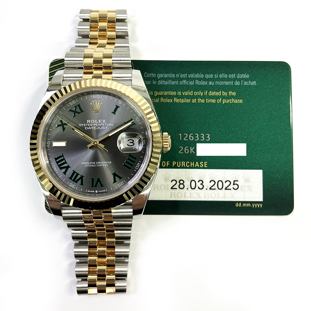 Rolex Datejust 41mm Wimbledon Dial 126333 (2025)