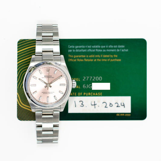 Rolex Oyster Perpetual 31mm Pink Dial 277200 (2024)