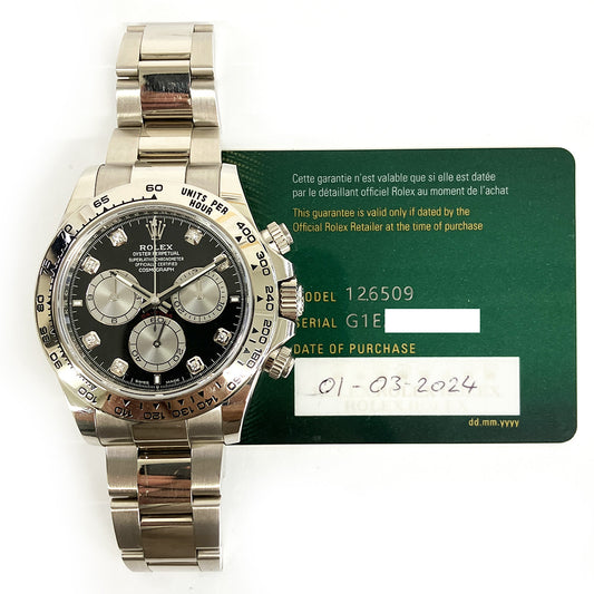 Rolex Cosmograph Daytona Black Diamond Dial 126509G