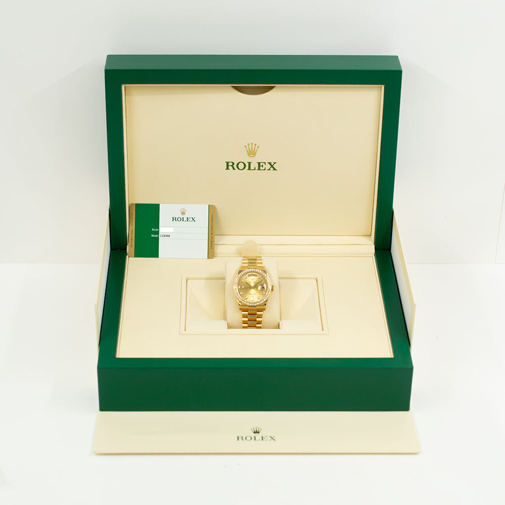 Rolex Day-Date 36mm Champagne Diamond Dial 118348A (2017)