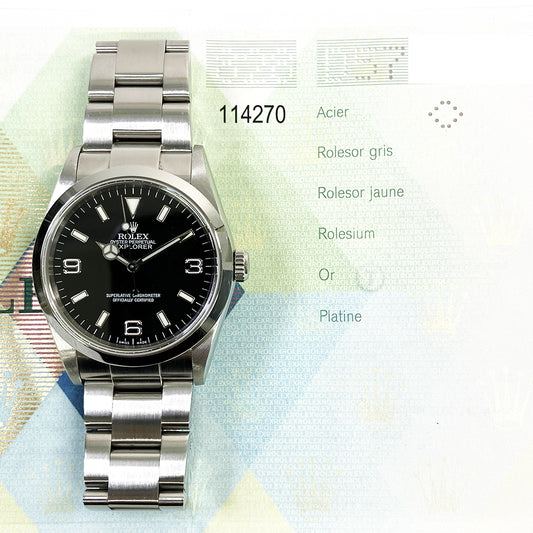Rolex Explorer 36mm Steel Black Dial 114270 (2006)