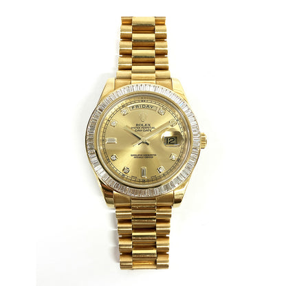 Rolex Day-Date II 40mm Champagne Diamond Dial 218398BR