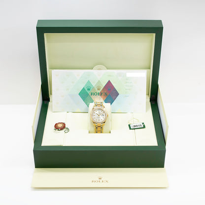 Rolex Day-Date Pearlmaster 39mm Silver Diamond Dial 18948 (2005)