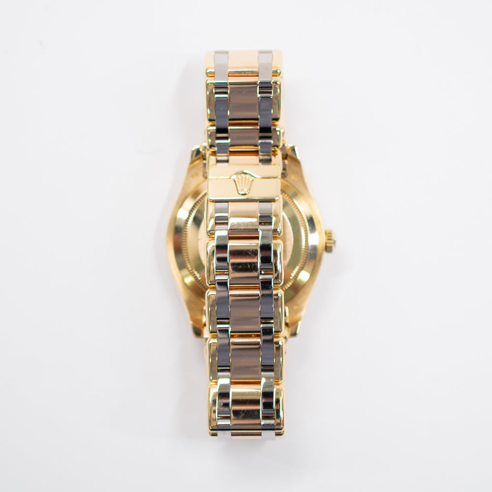 Rolex Day-Date Pearlmaster 39mm Silver Diamond Dial 18948 (2005)